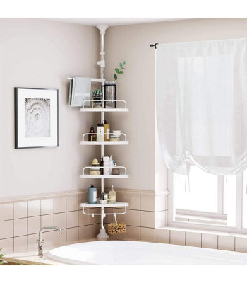 4 Tier Adjustable Bathroom Corner Shelf