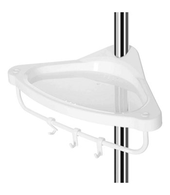 Estink Bathroom Corner Shelf, Adjustable 4-Tier White Plastic