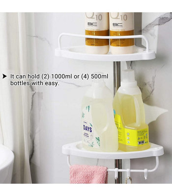 4 Tier Adjustable Bathroom Corner Shelf - 7