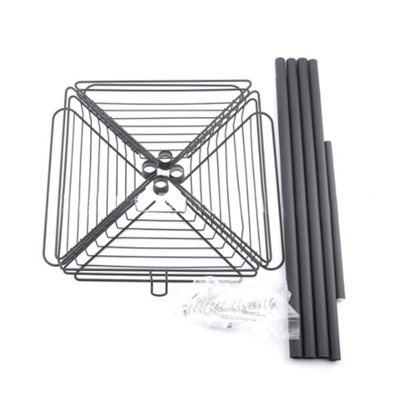 4 Tier Black Adjustable Metal Bathroom Corner Shelf Shower Caddy Basket Organizer H 250 cm - 5