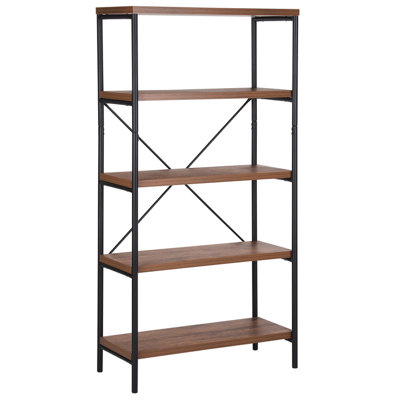 4 Tier Bookcase Dark Wood BRISBANE