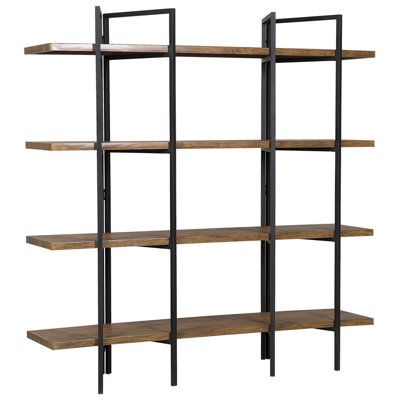 4 Tier Bookcase Dark Wood COMPTON