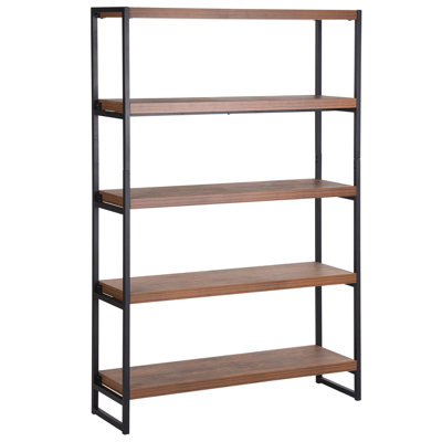 4 Tier Bookcase Dark Wood TIFTON