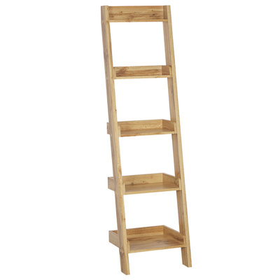 4 Tier Bookcase Light Wood MOBILE DUO