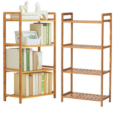 4 Tier Bookshelves Home Office Bookcase Shelf Storage Organizer for Bedroom Living Room Home Office 500mm(W)