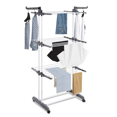 4 Tier Foldable Clothes Drying Rack Clothes Airer Indoor Standing Laundry Dryer