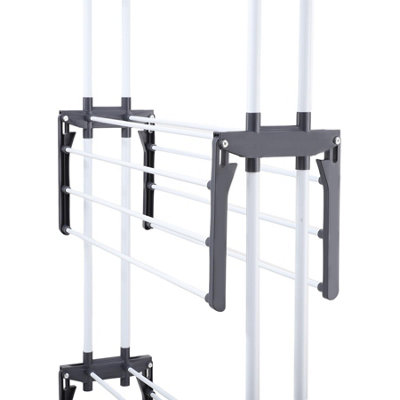 4 Tier Foldable Clothes Drying Rack Clothes Airer Indoor Standing Laundry Dryer - 4