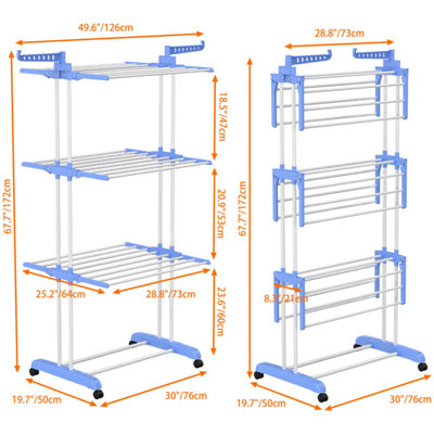 4-Tier Foldable Clothes Drying Rack