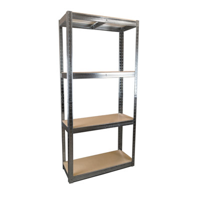 4 Tier Galvanised Garage Shelving 1500h x 700w x 300d mm 175kg - 3
