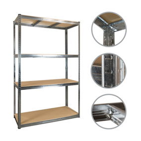 4 Tier Galvanised Garage Shelving 1800h x 1200w x 400d mm 175kg