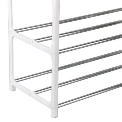 4 Tier Lightweight Shoe Rack Compact Space Saving Organiser