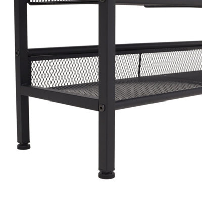 4-Tier Mesh Shelves Freestanding Shoe Rack 67.5cm H