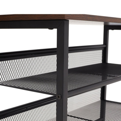 4-Tier Mesh Shelves Freestanding Shoe Rack 67.5cm H