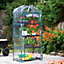 4 Tier Mini Greenhouse Compact Double Zip Sturdy Steel Frame Transparent Plastic PVC Cover Indoor Outdoor Garden 69 x 49 x 160cm