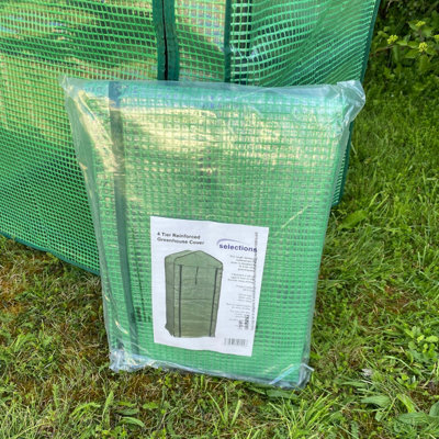4 Tier Mini Greenhouse Re-inforced Replacement Cover - 4