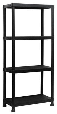 4 Tier Plastic Shelving Storage Racking Shelves Garage Shed Home Warehouse