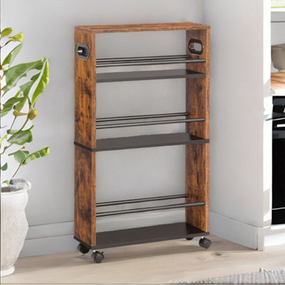 4-Tier Rolling Utility Cart with Handle