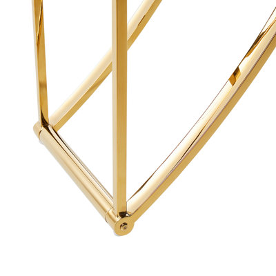 4 Tier Shelving Unit HOLLOW 175 cm Metal Gold