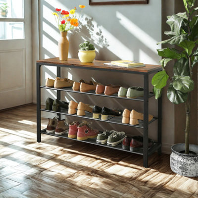 4 Tier Shoe Rack Hallway Storage