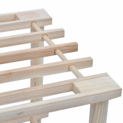 4-Tier Shoe Racks 2 pcs Solid Fir Wood - 4