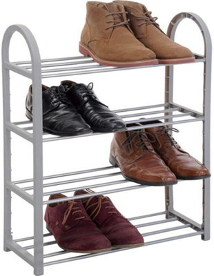 4 Tier Shoe Stand Holder Organiser Storage Rack Shelf Boot Shelves Tidy