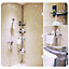 4 Tier Silver Metal Bathroom Corner Shelf Adjustable Caddy Storage Shower Organizer H 250 cm