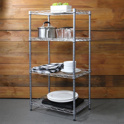 4 Tier Steel Shelving Unit - M&W - 3