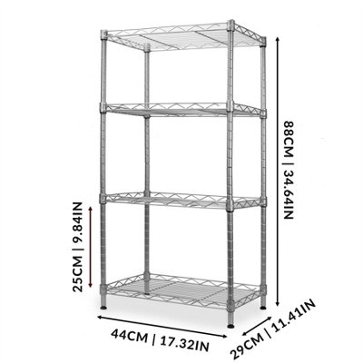 4 Tier Steel Shelving Unit - M&W - 4