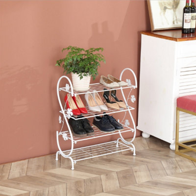 Vintage metal shoe rack 2025