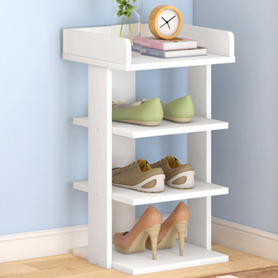 White Wooden Shoe Rack