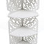 4 Tier White WPC Corner Plant Stand  Corner Bookshelf For Small Spaces Living Room Bedroom 800mm(H)
