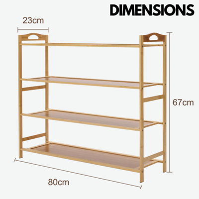 4 Tier Wooden Multipurpose Shoe Rack