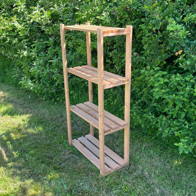 4 Tier Wooden Shelving Storage Rack