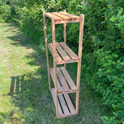 4 Tier Wooden Shelving Storage Rack - 5