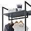 4 Tier Zahra Bedroom Double Open Wardrobe Furniture Storage Cupboard