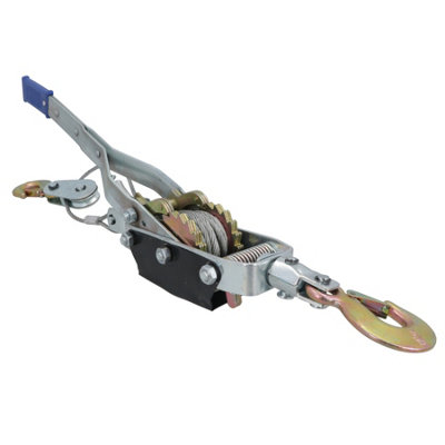 4 Ton Hand Power Wired Cable Puller Winch Turfer Pulley Soft Grip Handle