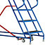 4 Tread Mobile Warehouse Stairs Punched Steps 2m EN131 7 BLUE Safety Ladder