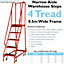 4 Tread x 0.5m Wide Narrow Aisle Warehouse Stairs 1.8m Non Slip Platform Steps