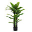 4 Trunk Artificial Fortune Tree Indoor Decorative Plant in Black Pot 190 cm