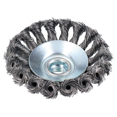 BlueSpot Steel Bevel Wire Cup Brush – M14 X 2 Thread – 115mm 4 1/2" – For Rust & Paint Removal