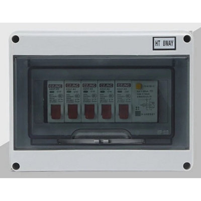 4 Way Consumer Unit fuse box 4 MCB Circuit Breakers Isolator Shed Caravan Garage