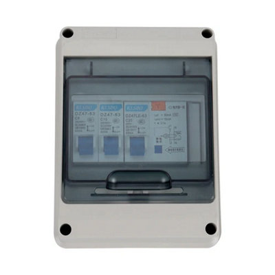4 Way Consumer Unit with RCD and 3 MCBs