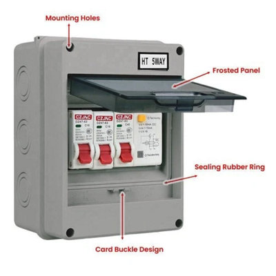 4 Way Consumer Unit with RCD and 3 MCBs