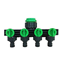 4 Way Garden Tap Connector Garden Watering For Hose Pipe Water Timer Hozelock