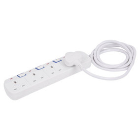 4-Way Individually Switched Extension Lead with 2m Cable
