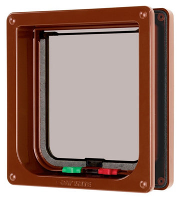 4 Way Locking Flap & Liner Brown 16.5x17.4cm