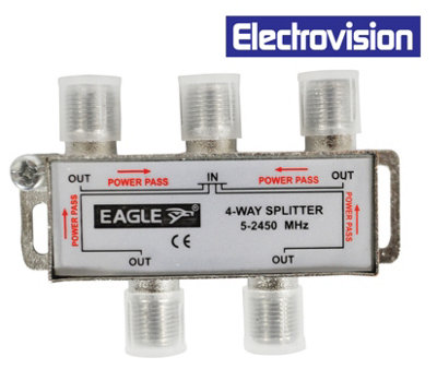4 Way Splitter 2.45 Ghz With A Single Input Port And Four Output Ports ...