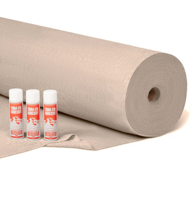 4 WAY STRETCH - 30SQM + 15 Cans of Glue - Beige - Vehicle Lining Carpet & Trim-Fix Adhesive Bundle