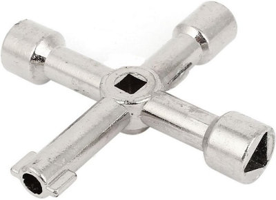 4 Way Utility Key Plumbers Tool for Gas Electric Water Meter Cabinet ...