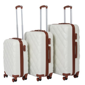 4 Wheel Suitcase Set of 3 Hard Shell Travel Bag Luggage Cabin Trolley
